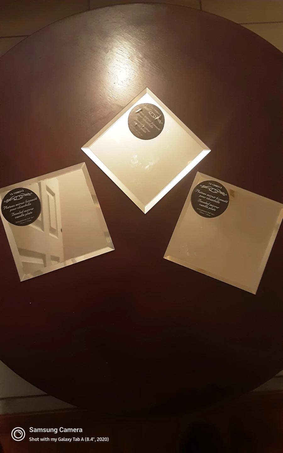 $2 for 4 ... set, Decorative Candle mirror plate set - photo 3
