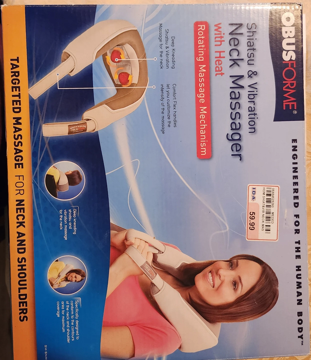 New OBUSFORME Shiatsu Neck Massager with Heat - photo 2