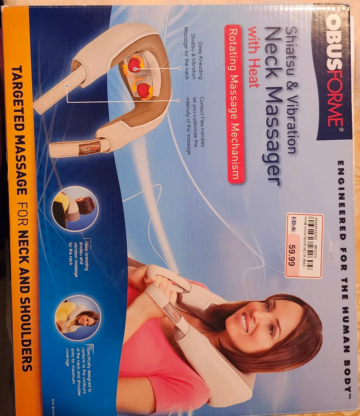 New OBUSFORME Shiatsu Neck Massager with Heat image indicator(2)