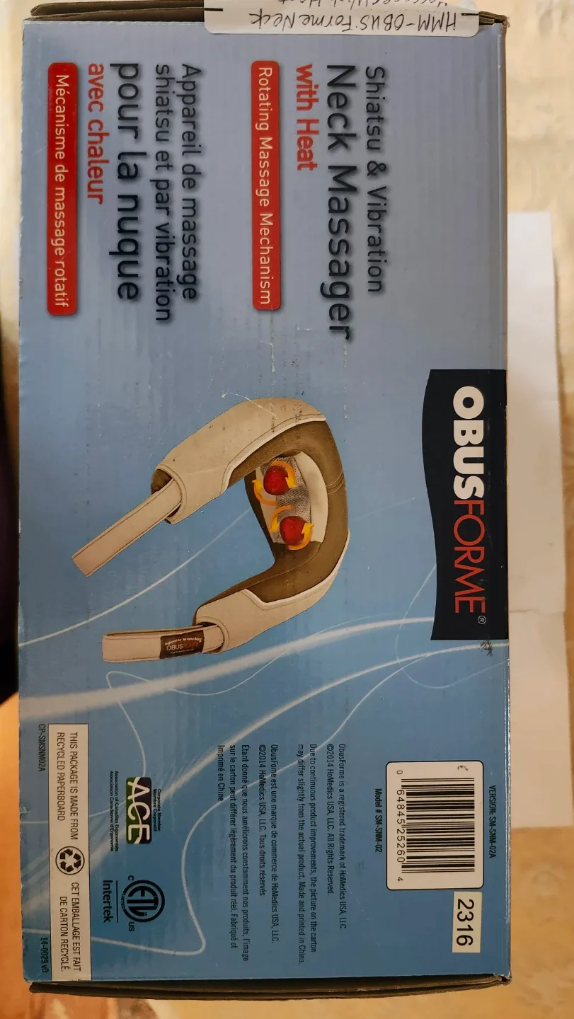 New OBUSFORME Shiatsu Neck Massager with Heat image indicator(3)