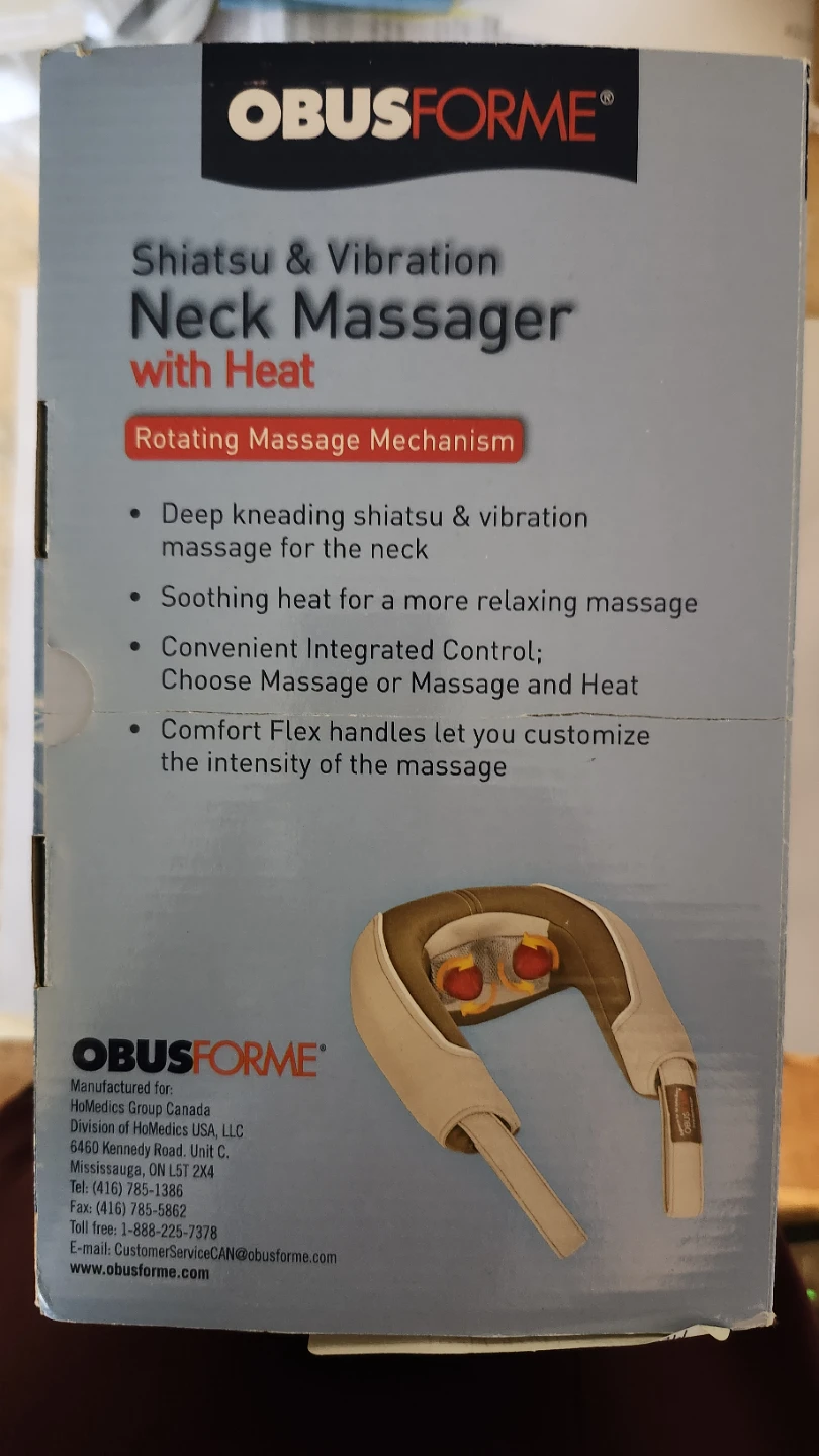 New OBUSFORME Shiatsu Neck Massager with Heat - photo 4