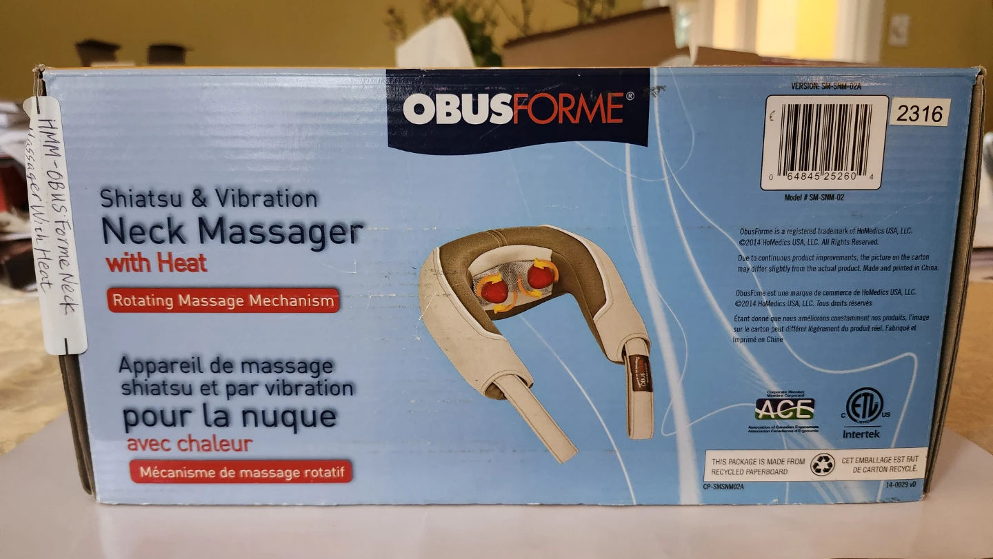 New OBUSFORME Shiatsu Neck Massager with Heat - photo 5