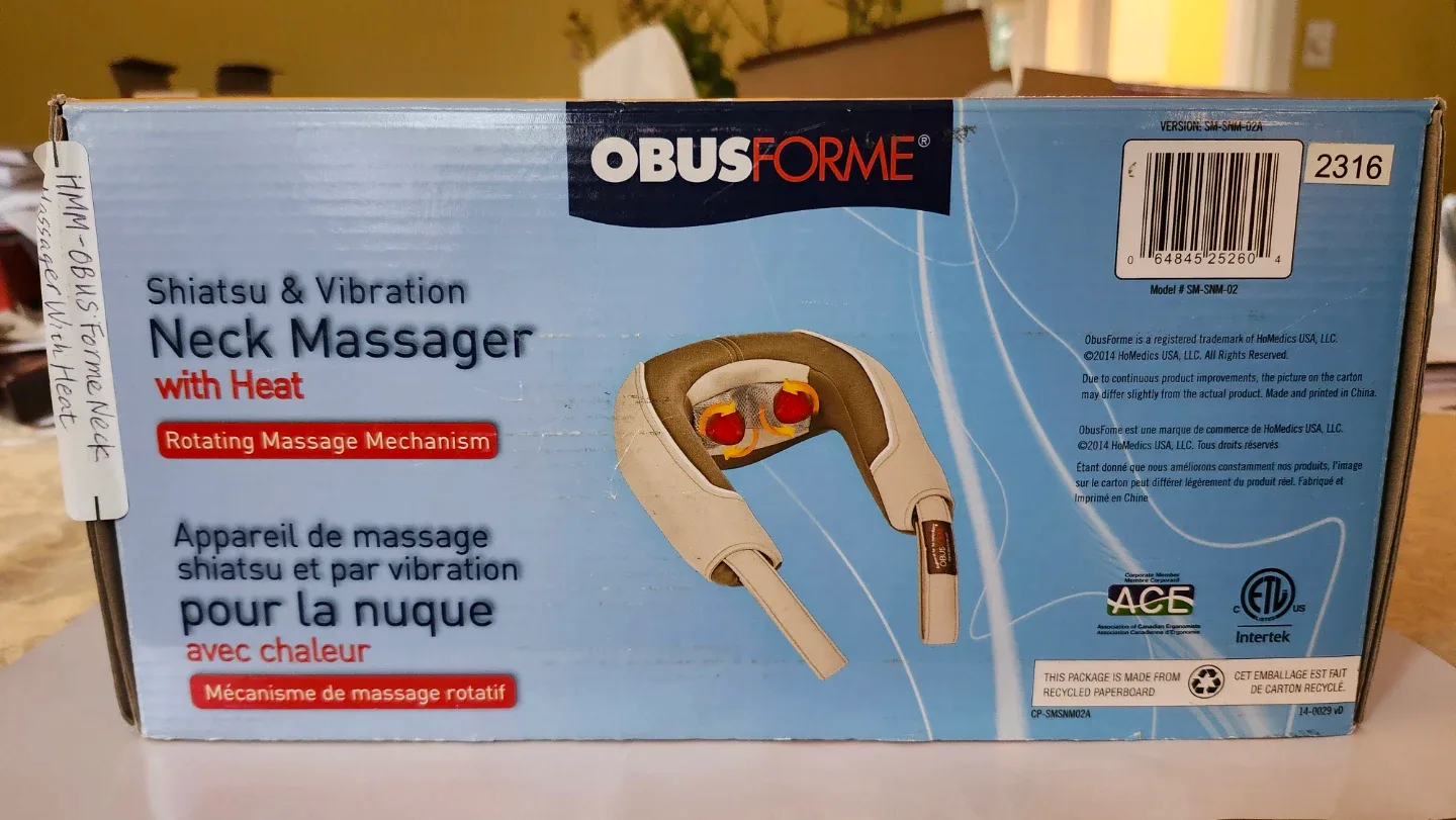 New OBUSFORME Shiatsu Neck Massager with Heat image indicator(5)
