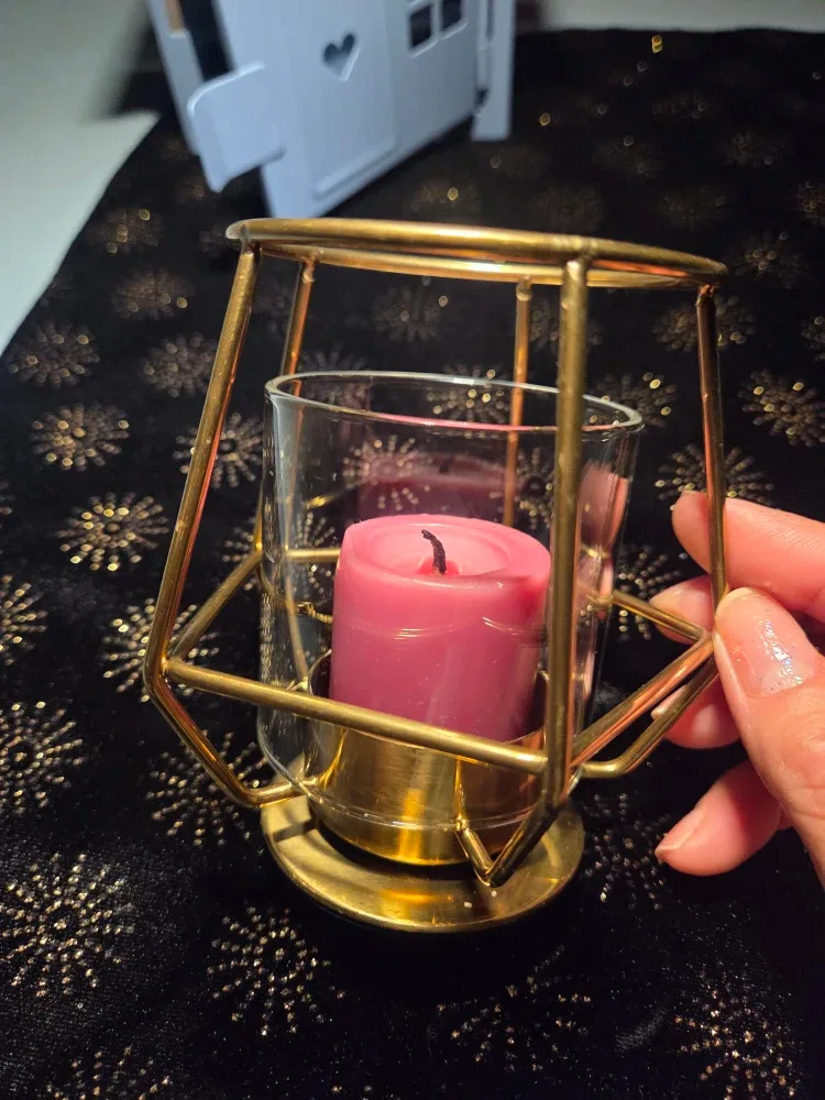 Gold Geometric Candle Holder (Ikea) image indicator(2)