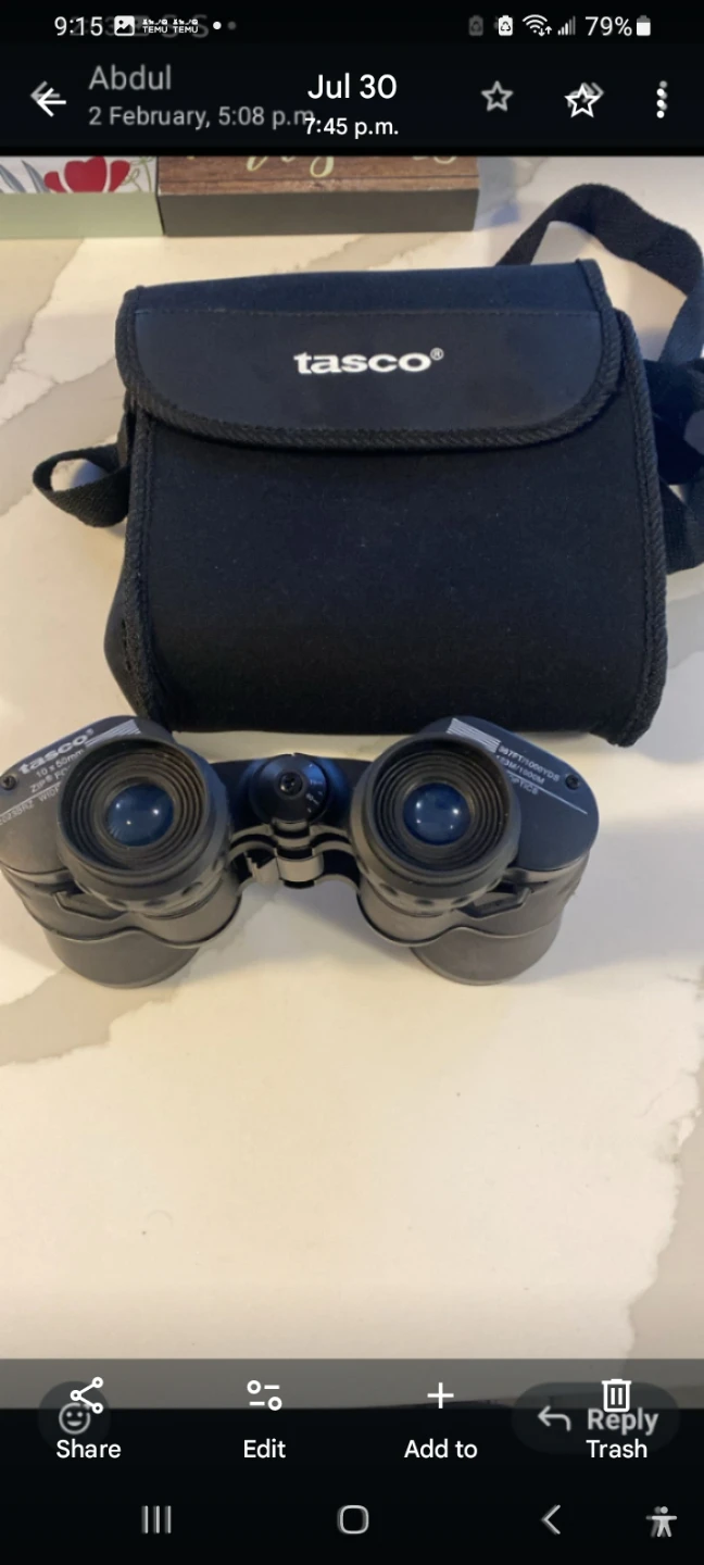 Tasco Binoculars with Case