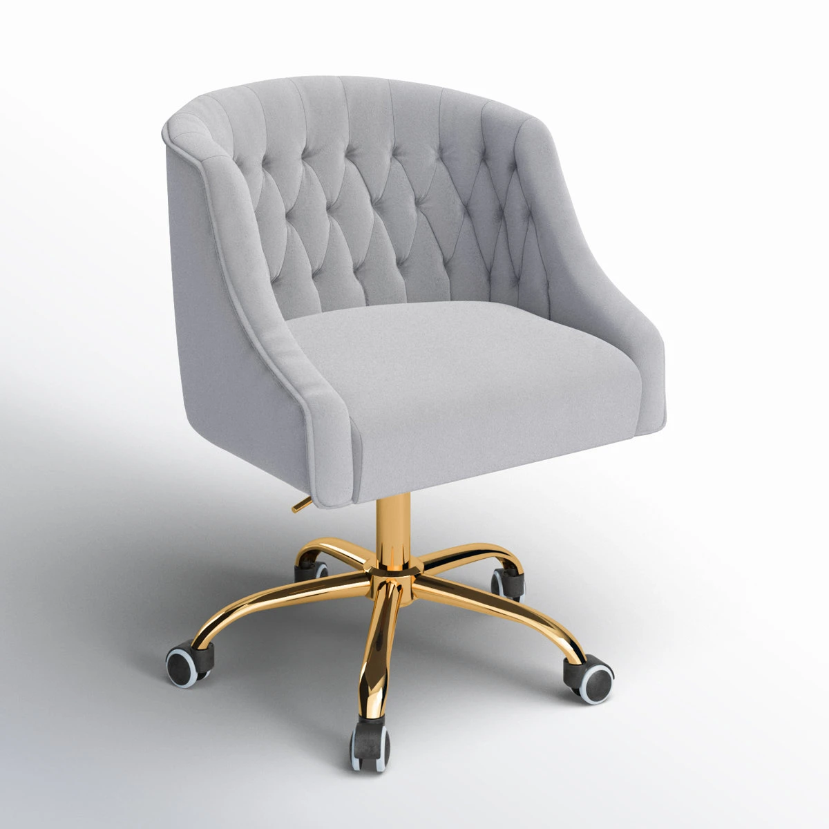 Desk Chair: Gray Velvet