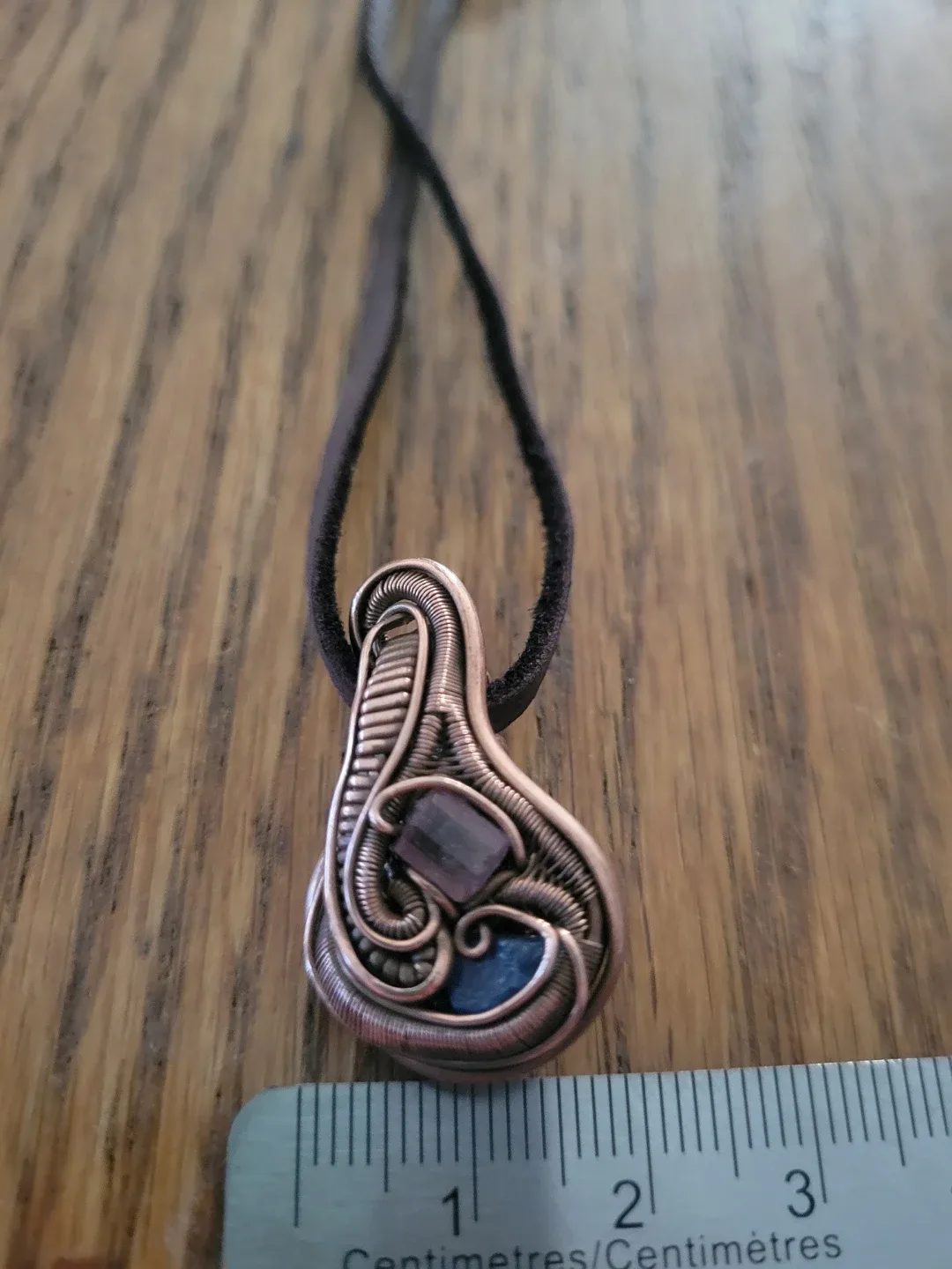 Handmade Copper Wire Wrapped Pendant image indicator(4)