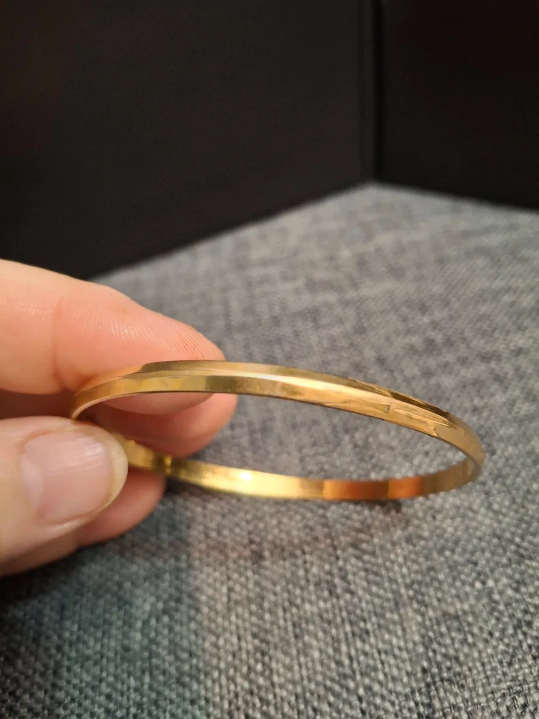 Gold Plated Bangle Bracelet - 2.5 inch diameter image indicator(5)