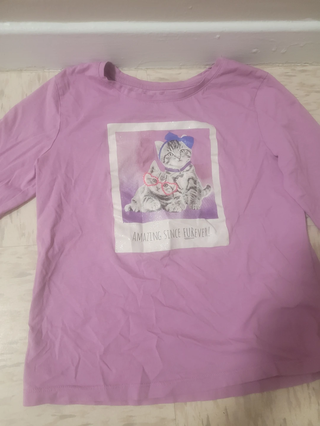 Girl's cat  Long Sleeve Top - Size 10/12 - photo 2