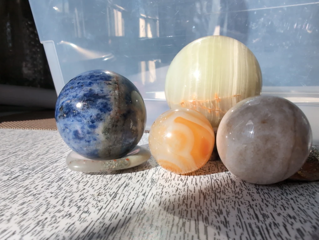 Four Decorative Stone Spheres