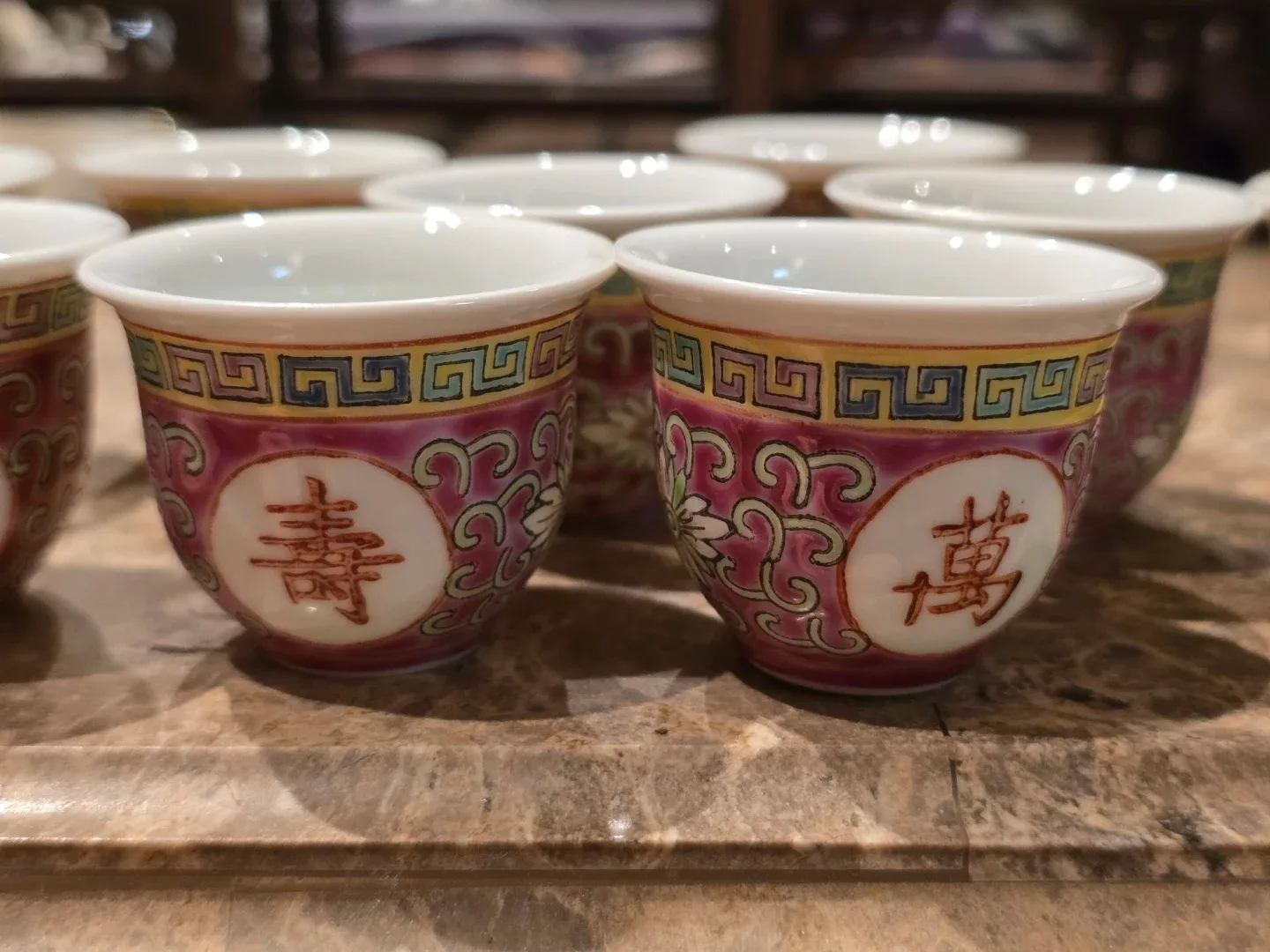 Vintage Chinese Tea Cups - Set of 10