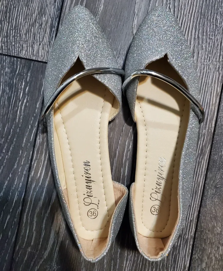 Silver Party shoes for kids or adults