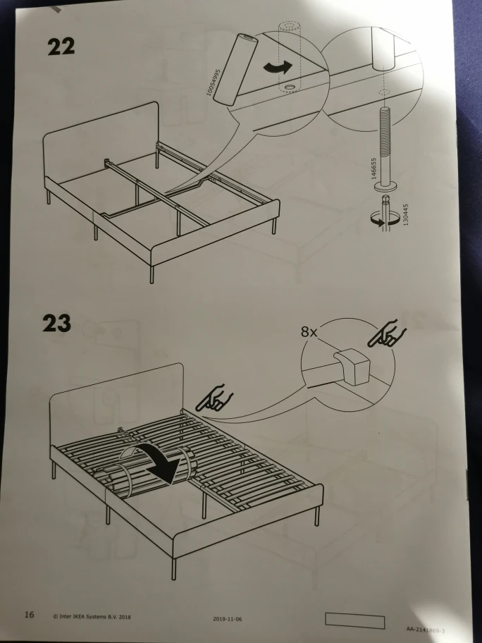 IKEA SLATTUM Upholstered Queen Bed Frame - photo 2