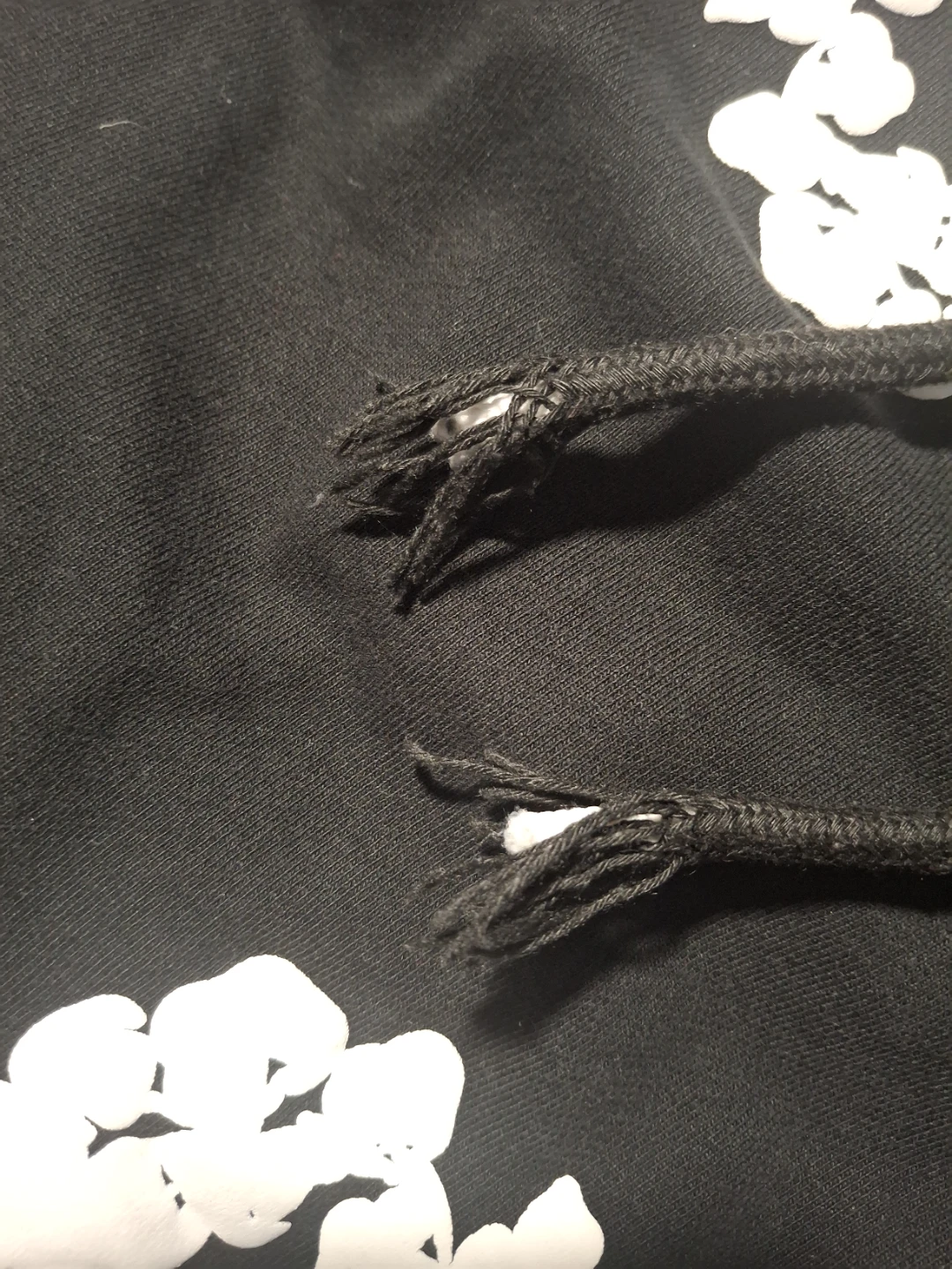 Black and white denim tears sweatpants - photo 3