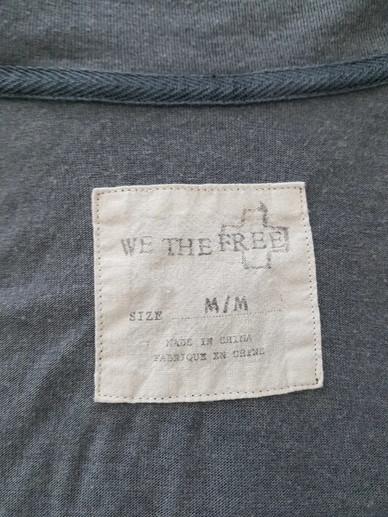 We The Free Grey Lace Sleeve Top - Size M image indicator(3)