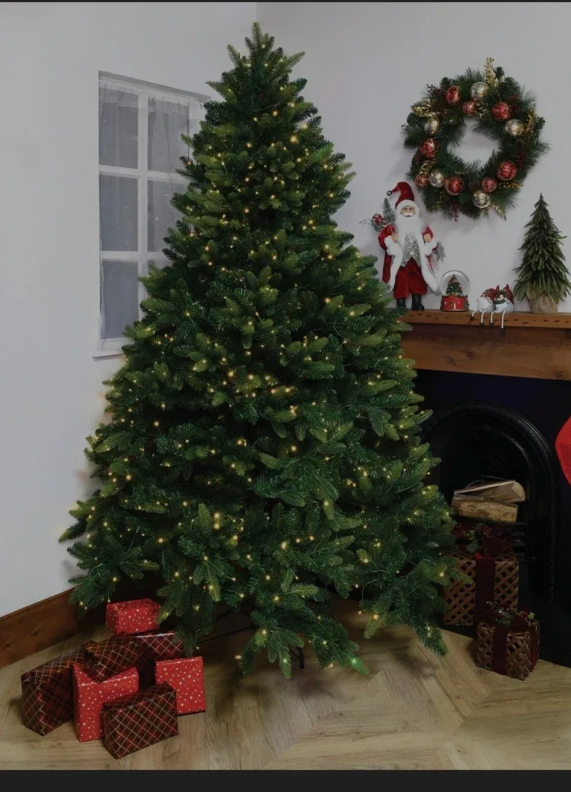 6 foot pre lit artificial christmas tree