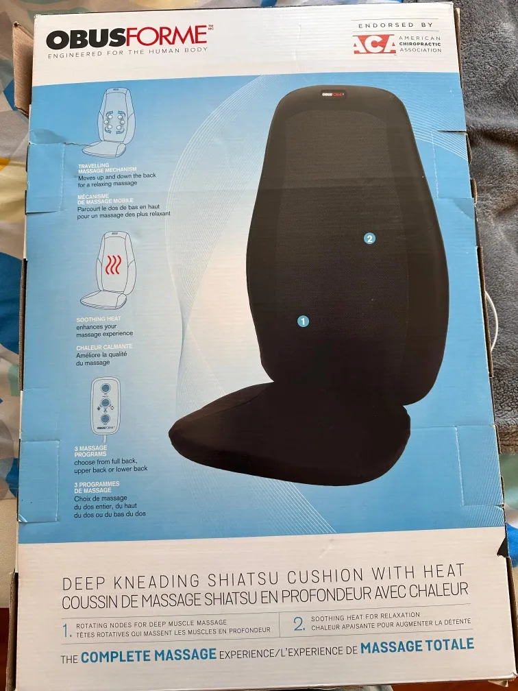 ObusForme Deep Kneading Shiatsu Cushion with Heat