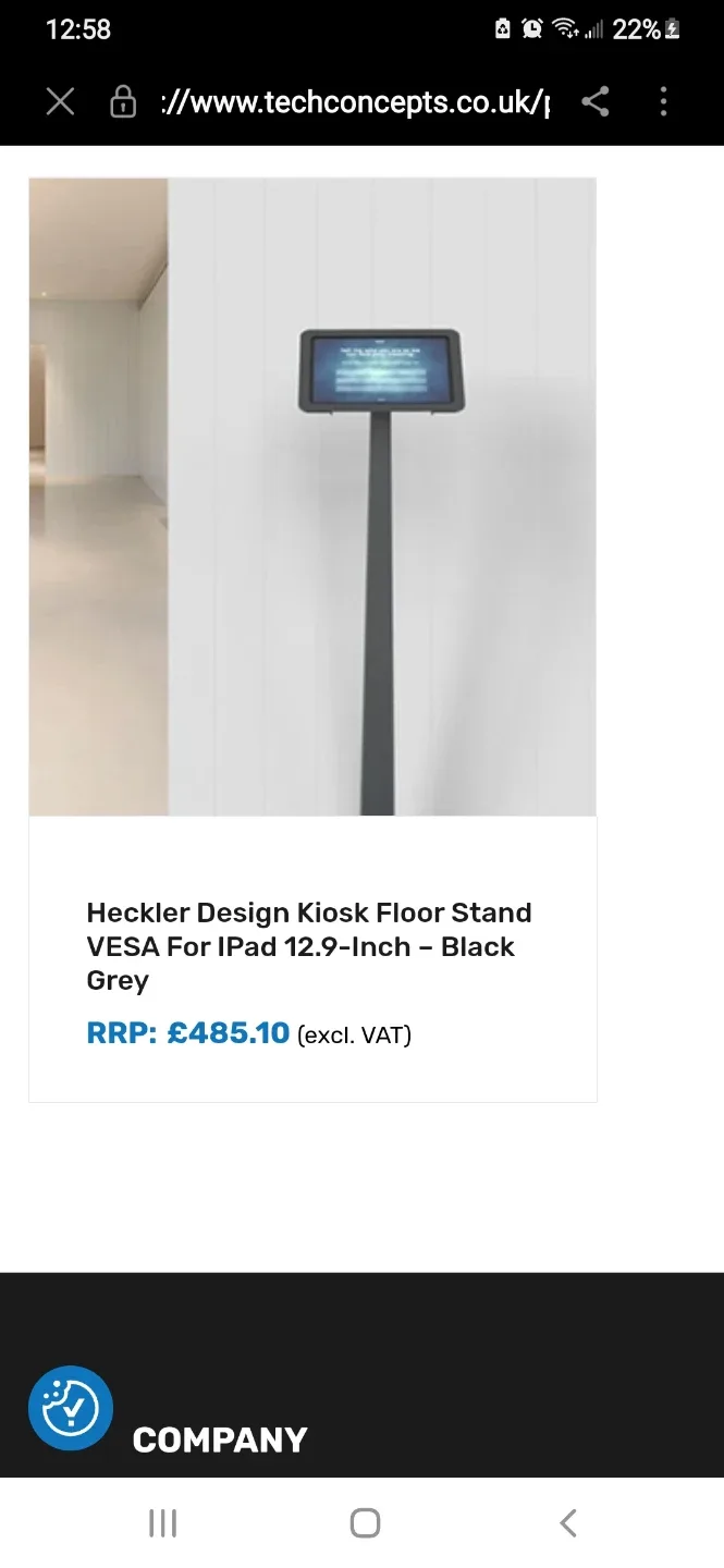 New Heckler Design Kiosk Floor Stand for iPad 12.9-Inch image indicator(2)