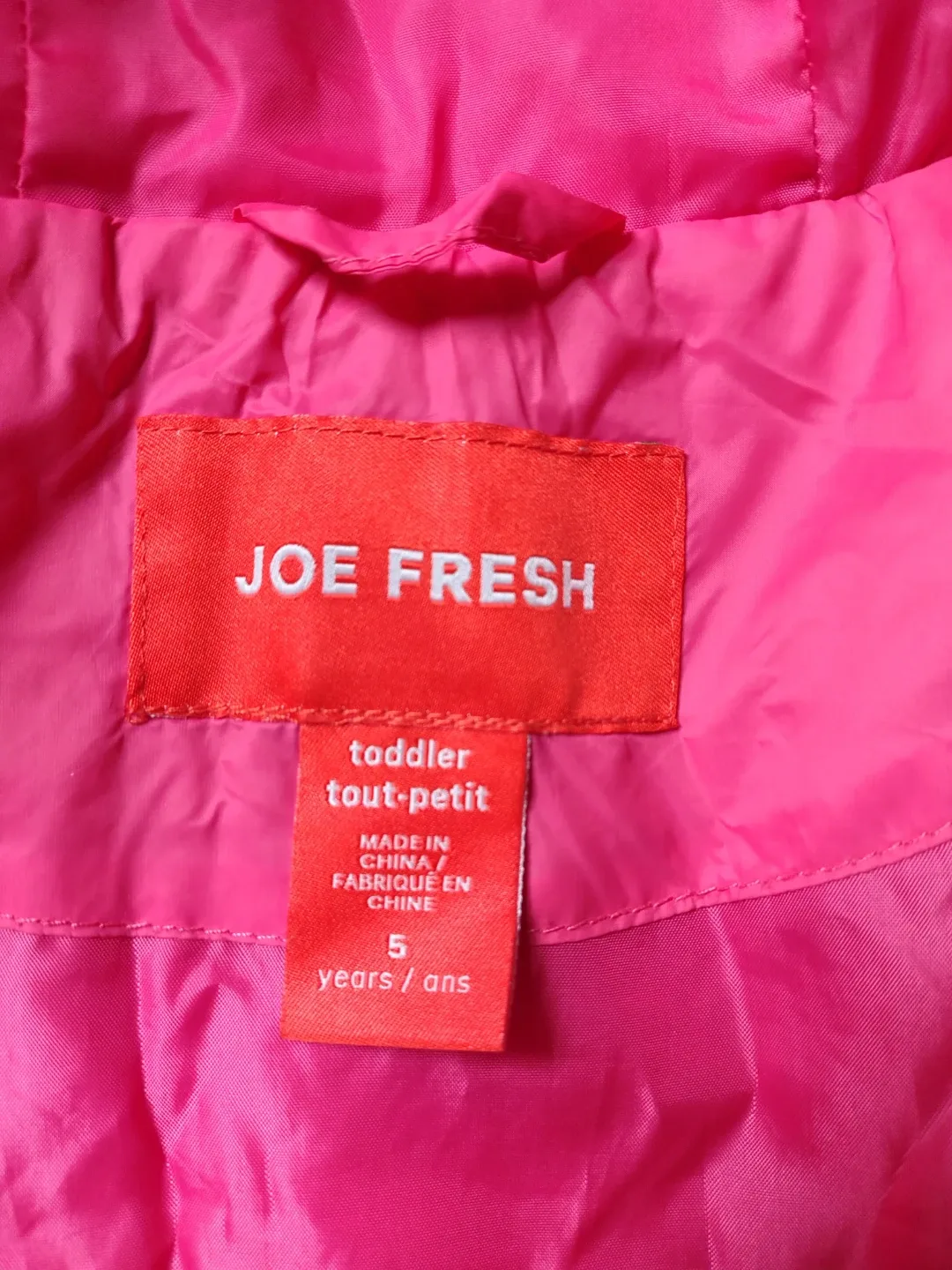 Joe Fresh Toddler Puffer Jacket - Size 5 image indicator(2)