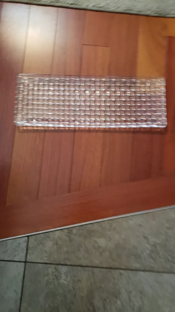 2 Glass Platters 12 in & 16 1/2 in..$10 each image indicator(2)