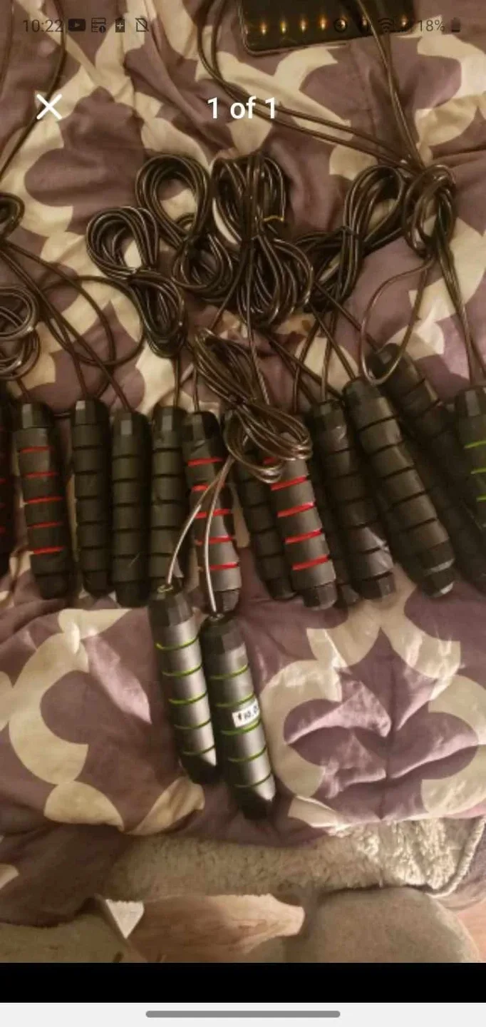 Jump Ropes - Black with Red/Green Accents