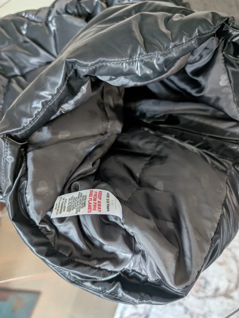 Girls' Black Puffer Coat with Faux Fur Hood (2-3 yrs) image indicator(6)