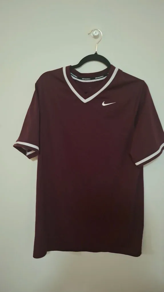 Nike Maroon V-Neck T-Shirt