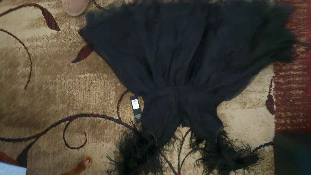 NBD Black Feather Mini Dress - New with Tags! image indicator(3)