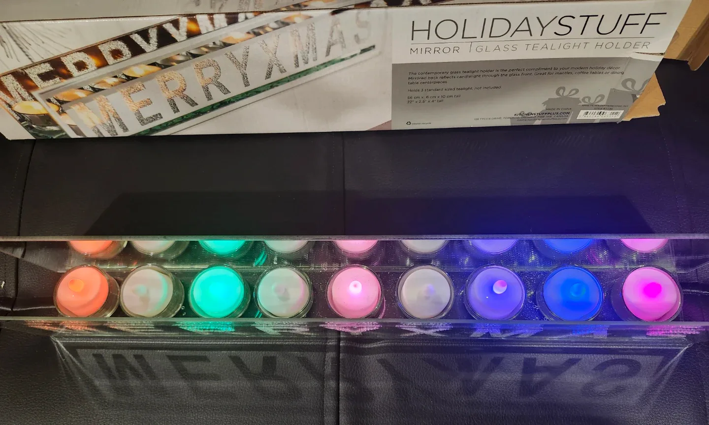 Christmas Mirror Glass Tealight Holder - 9 Peice - 22 Inch image indicator(6)