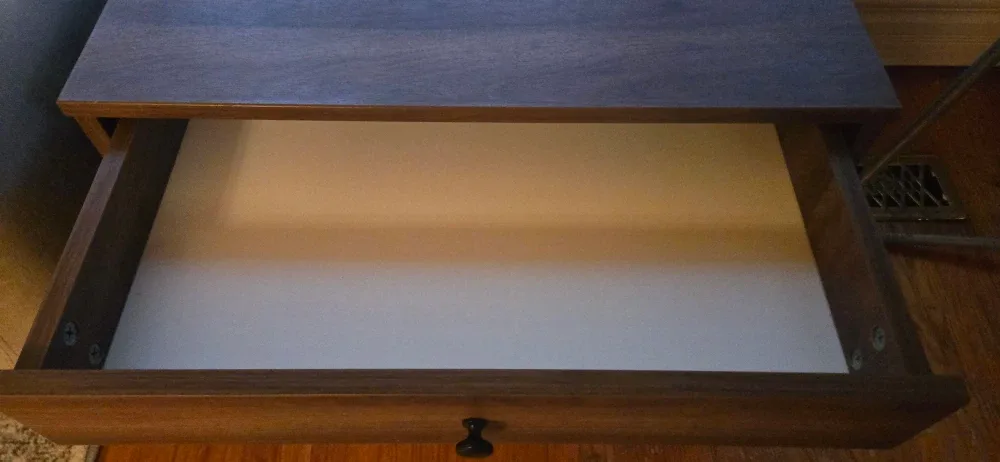 Brown Wood Side Table with Drawer image indicator(6)