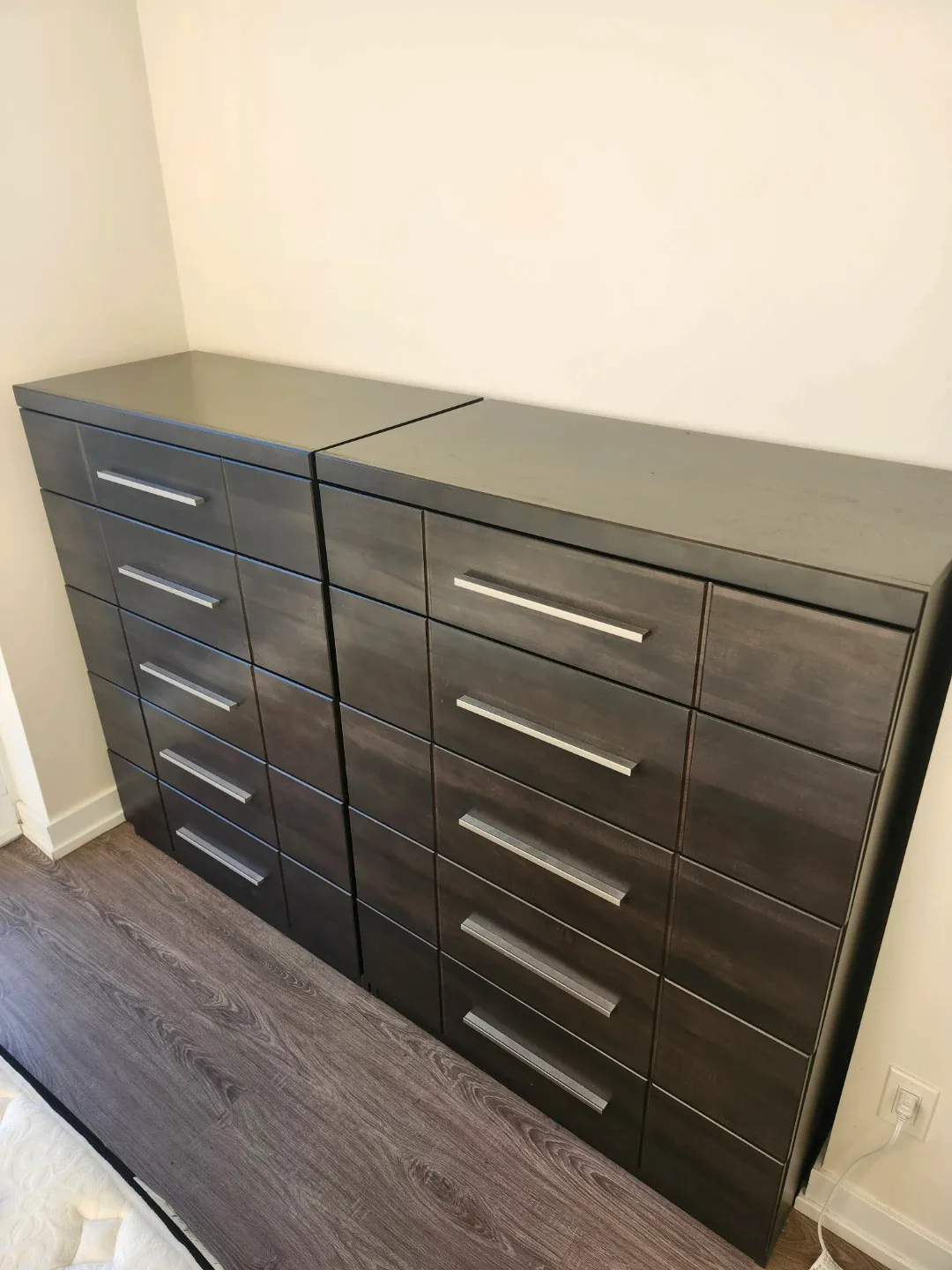 Two Dark Brown Dressers