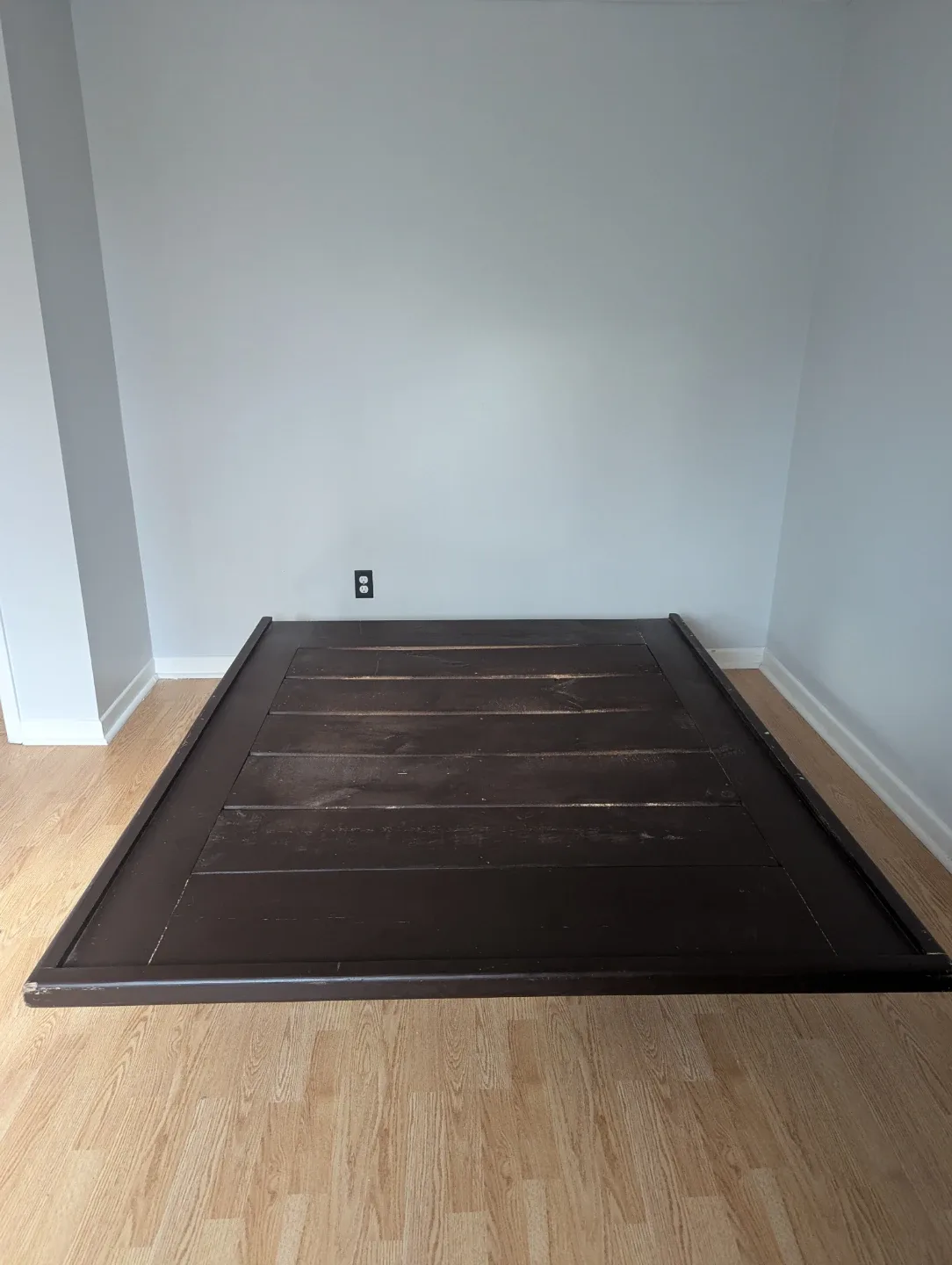 Brown Wooden Bed Frame