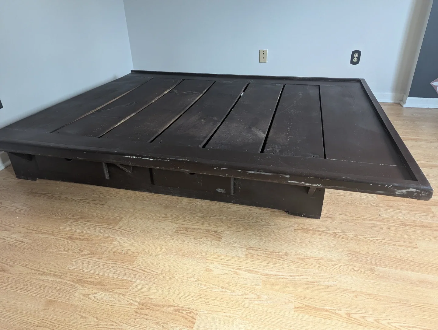 Brown Wooden Bed Frame image indicator(2)