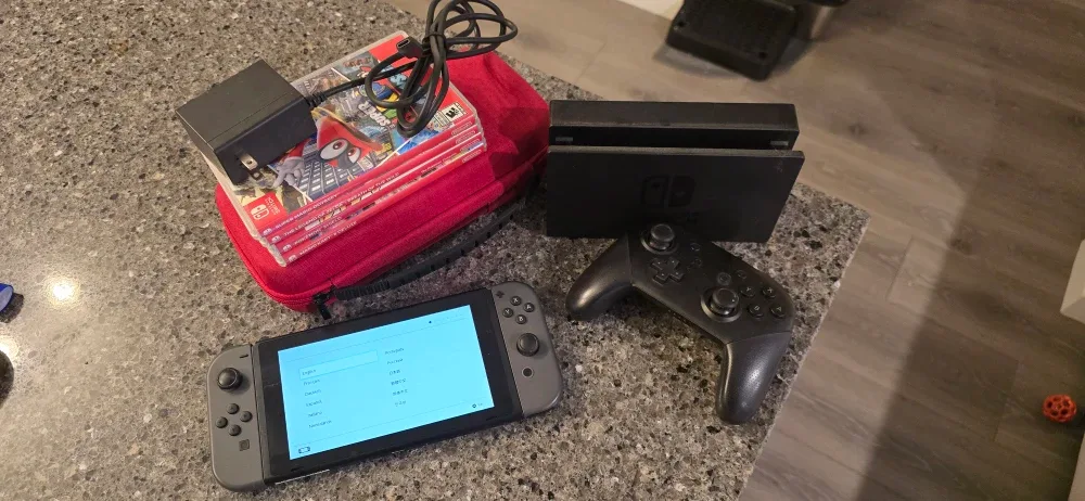 Nintendo Switch Console Bundle w/ Games & Pro Controller