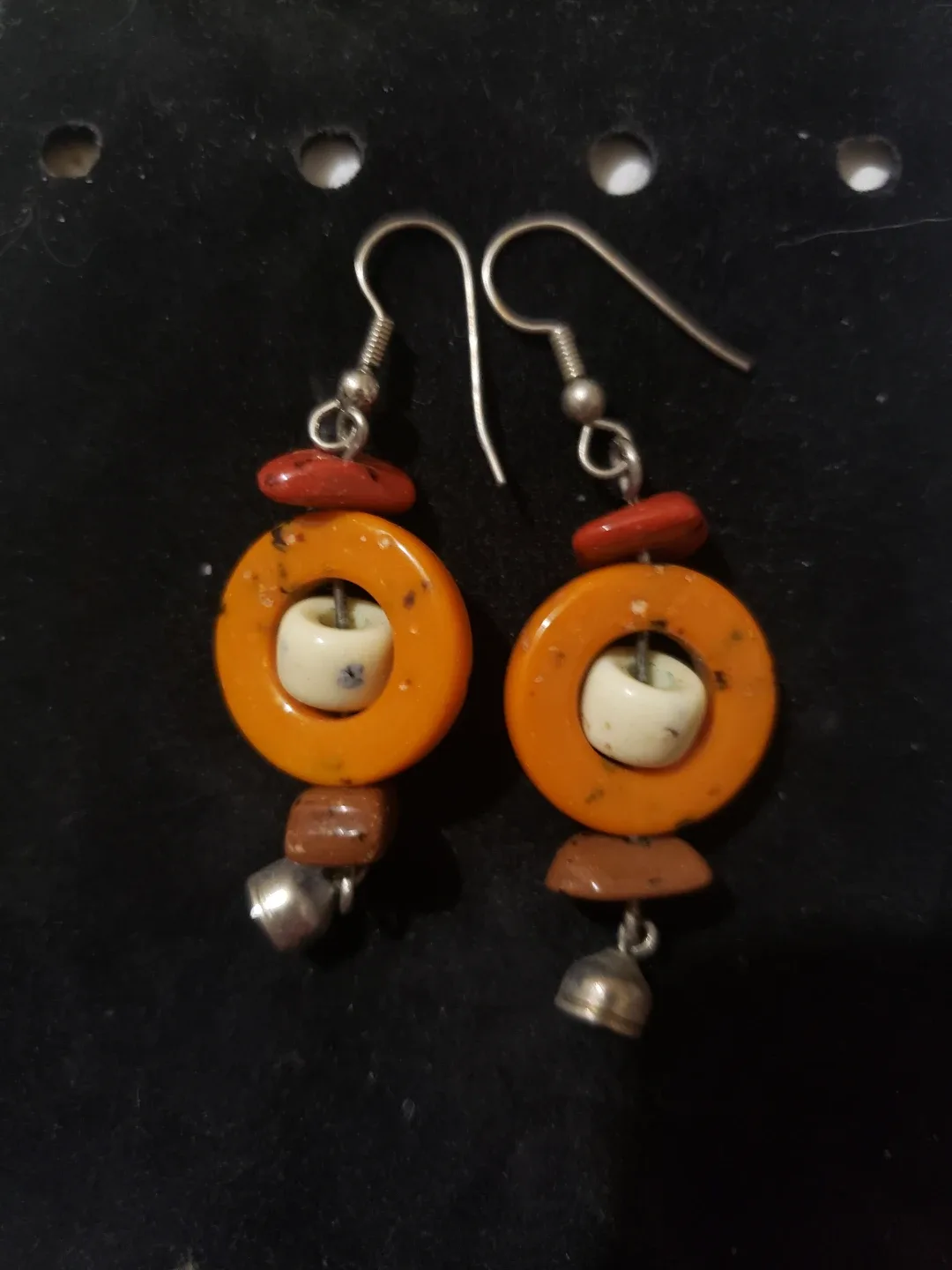 Handmade Beaded Dangle Earrings thumbnail
