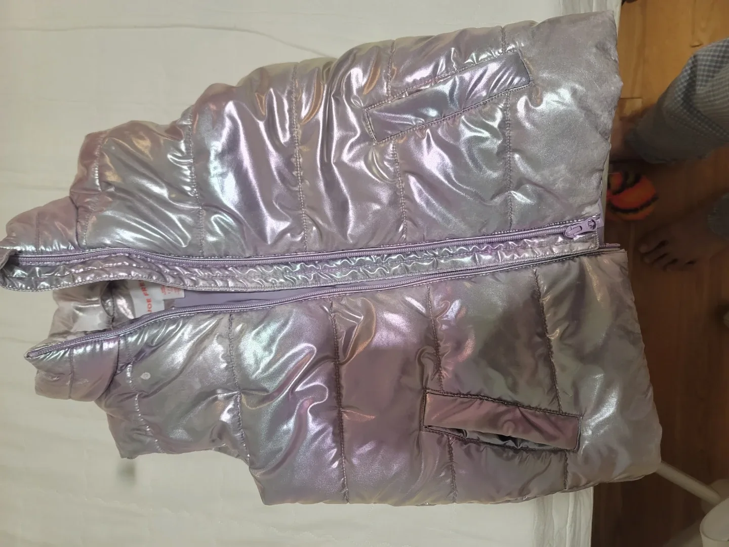 Joe Fresh Silver Puffer Vest - Size 7/8 image indicator(4)