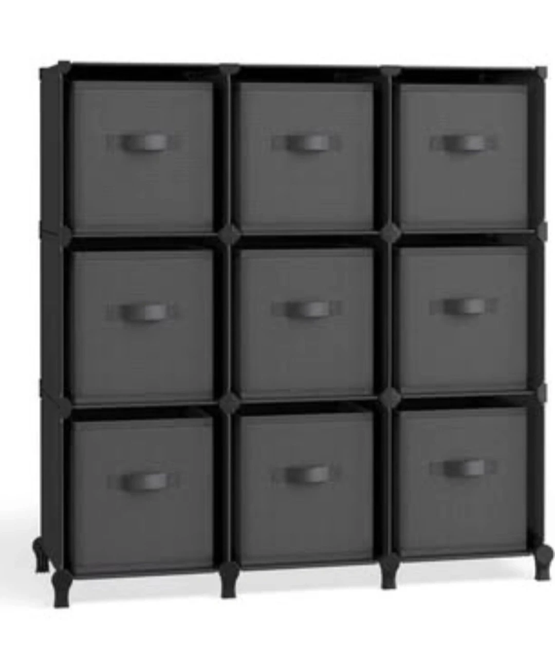9-Cube Organizer with Fabric Drawers
