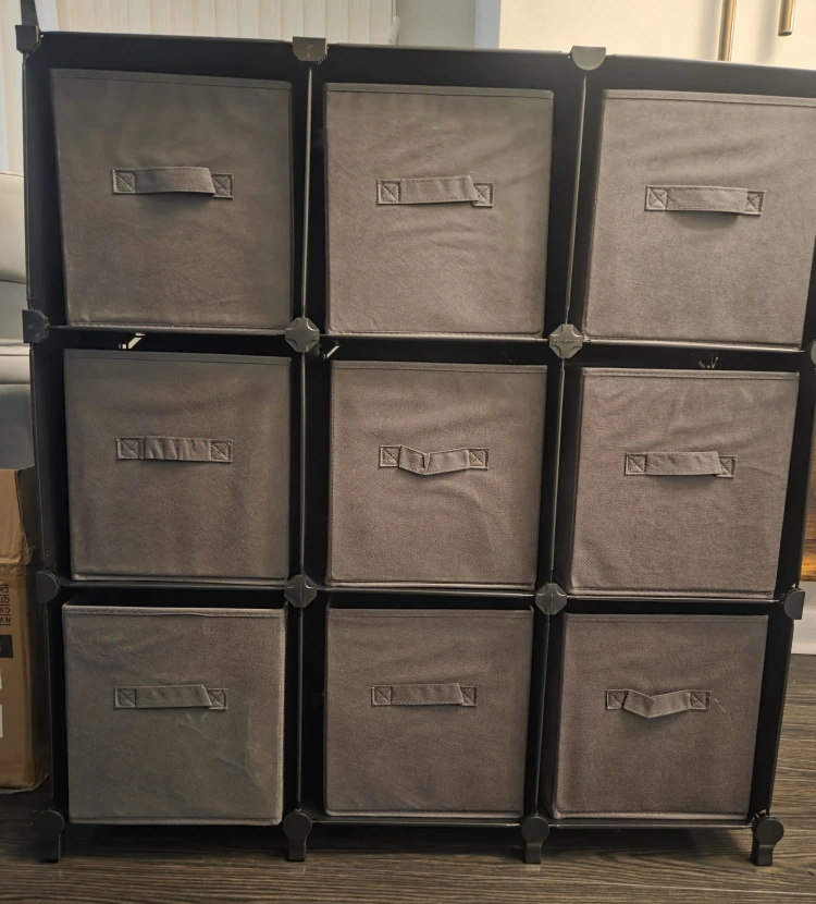 9-Cube Organizer with Fabric Drawers - photo 3