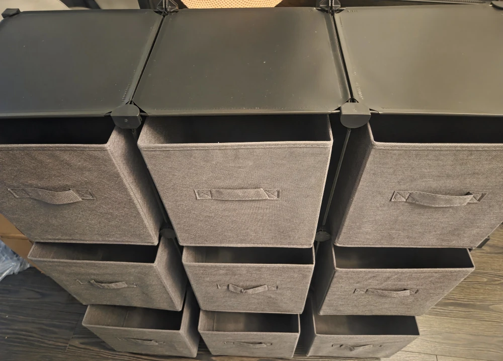 9-Cube Organizer with Fabric Drawers - photo 4