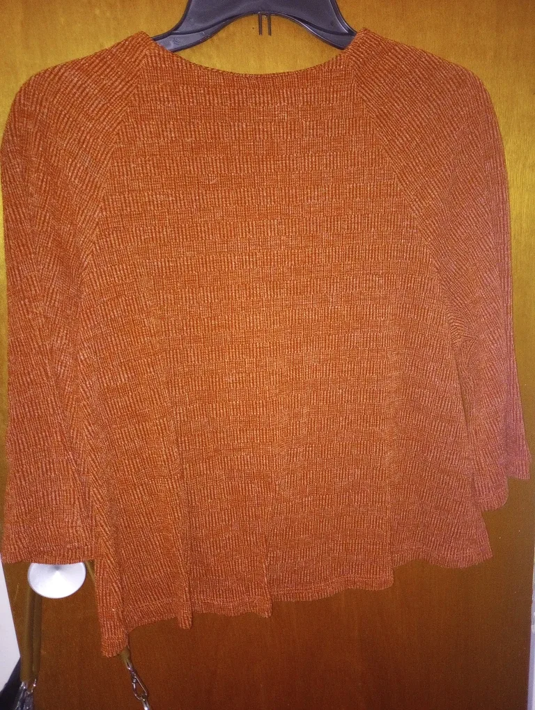 Style & Co. Purple V-Neck Sweater image indicator(5)