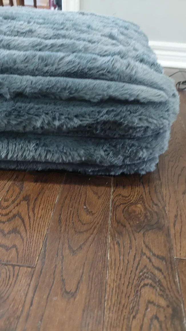 Faux Fur Seat Cushions - Grey, 26×26" image indicator(2)