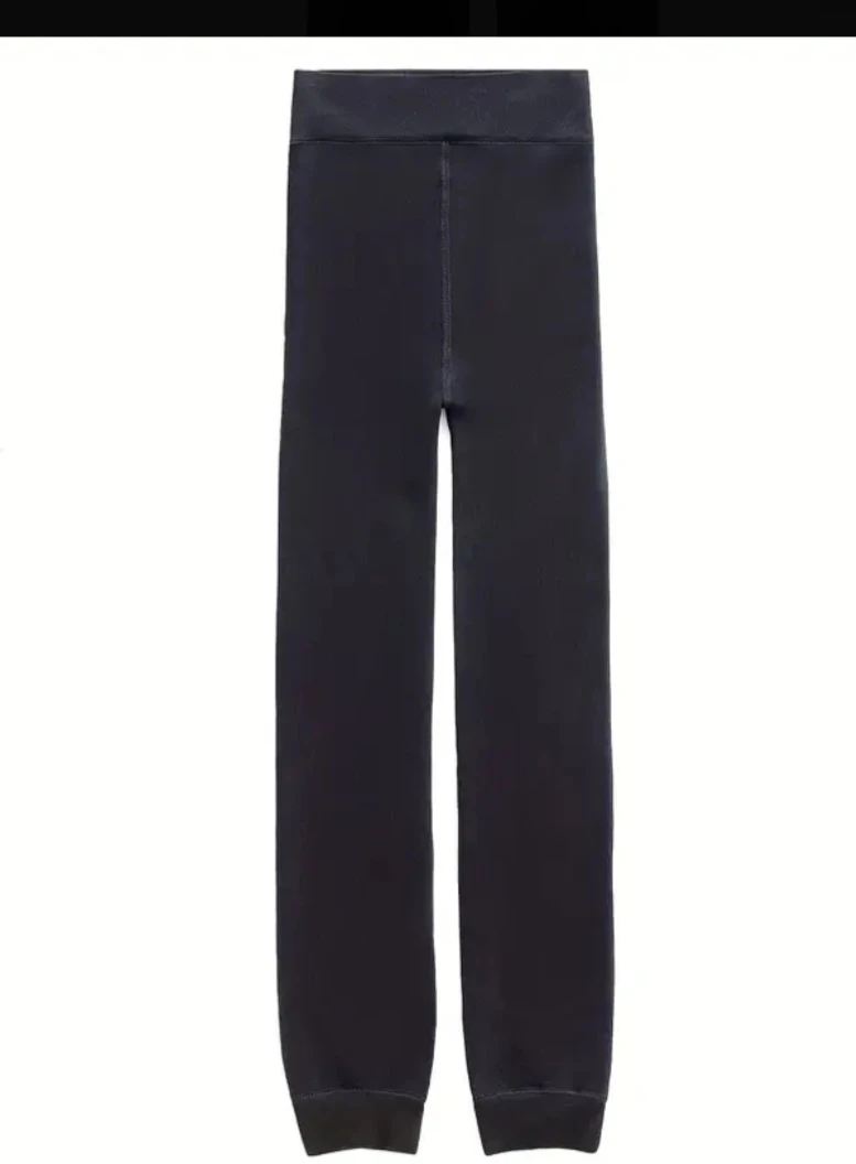 Black Fleece-Lined Leggings