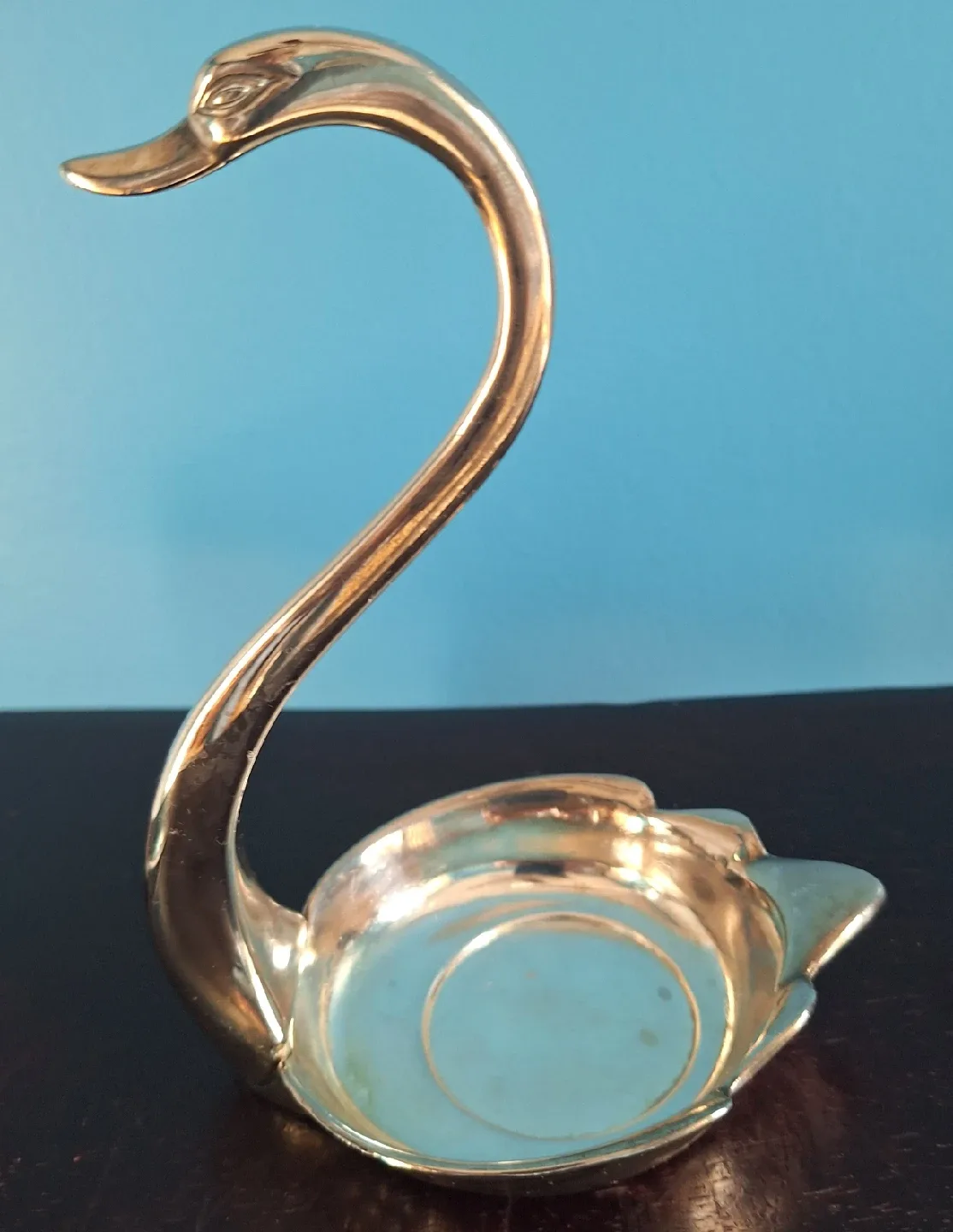 Vintage Silver Plated  Swan Shaped Jam/Sugar Server image indicator(4)