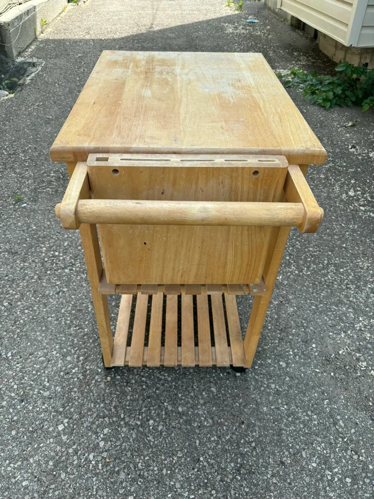Wooden Butcher Block Kitchen Cart image indicator(6)