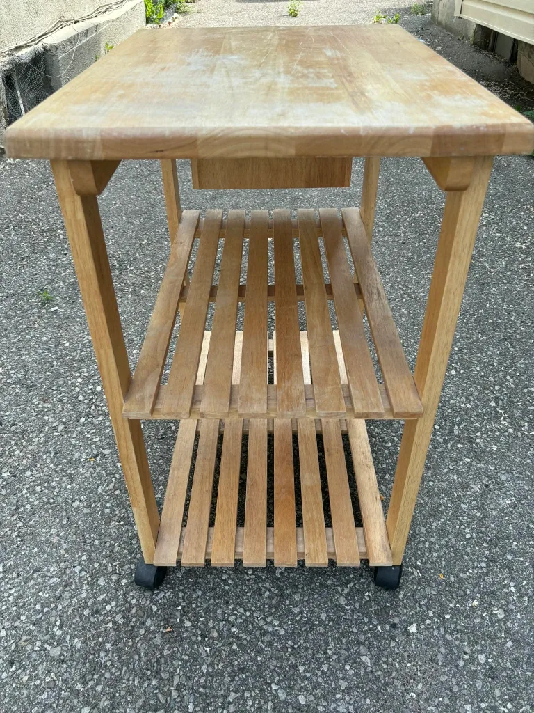 Wooden Butcher Block Kitchen Cart image indicator(7)