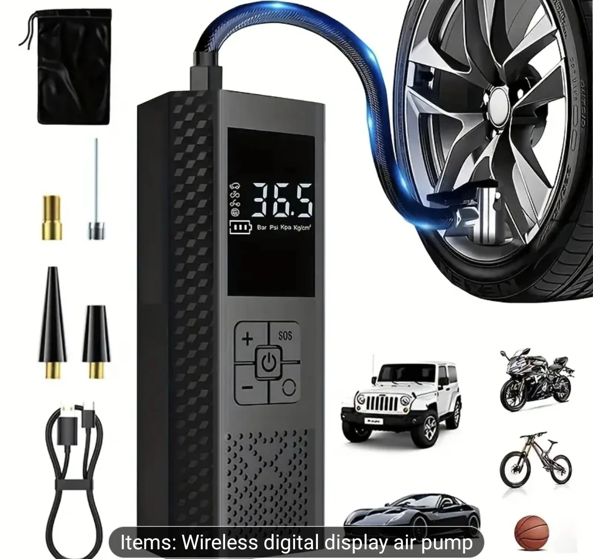 Wireless Digital Display Air Pump