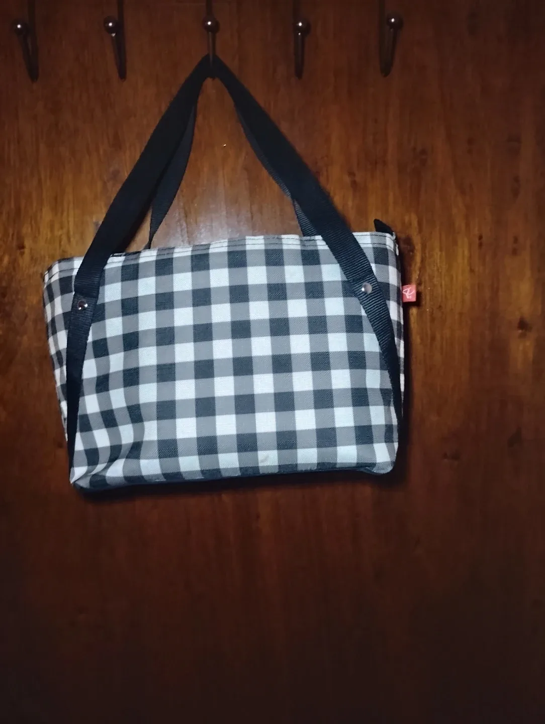 Gingham insulated lunch Bag image indicator(2)