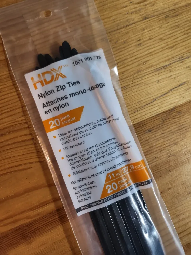 Home Depot HDX Brand - AA Batteries, Microfiber cloth, Zip Ties image indicator(4)