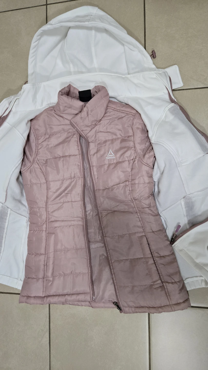 Reebok 2-in-1 White & Pink Jacket - photo 2