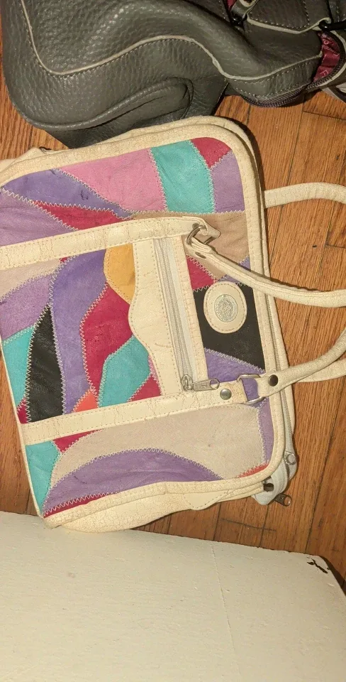 Vintage Patchwork Leather Shoulder Bag